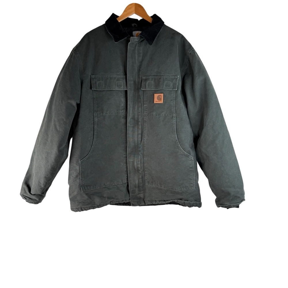 Carhartt Arctic Jacket Nylon Quilt Lined Mens C26 MOS Moss Green Canvas Size XL